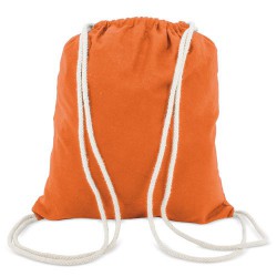 Bolsa Mochila Naranja Algodon