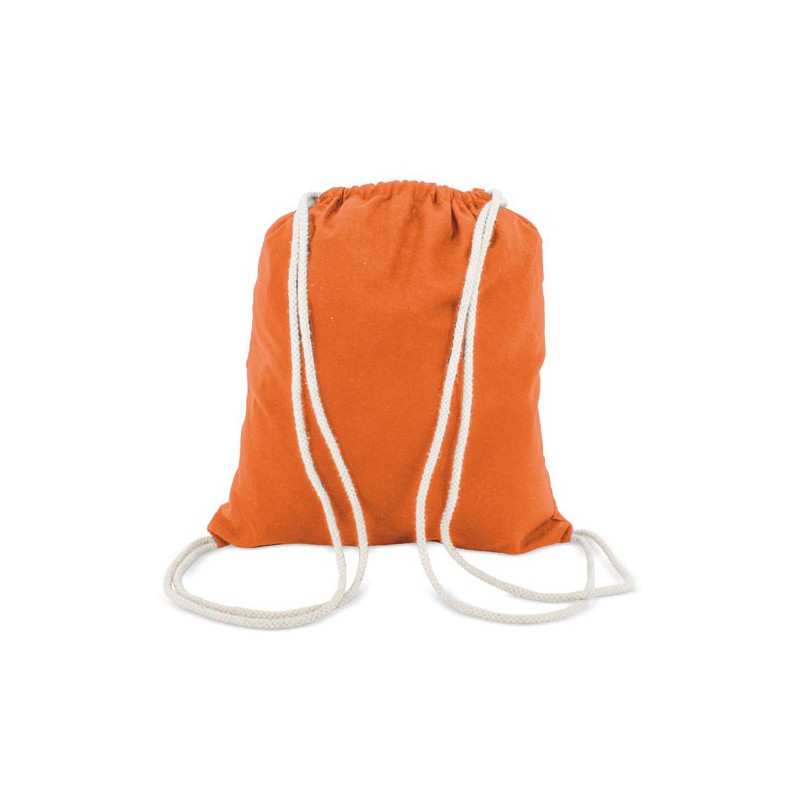 Bolsa Mochila Naranja Algodon