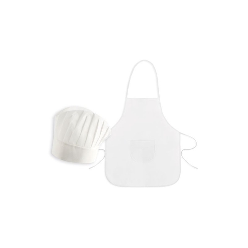 Set Delantal Y Gorro Infant Nwblanco