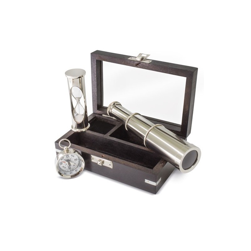 Set Miniatura 3 Pcs Laton Silver