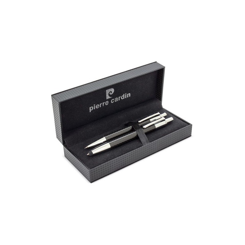 Set Boligrafo Y Portaminas Touch Carbon Fiber Pierre Cardin