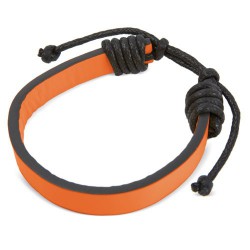 Pulsera Polipiel Ajustable Naranja