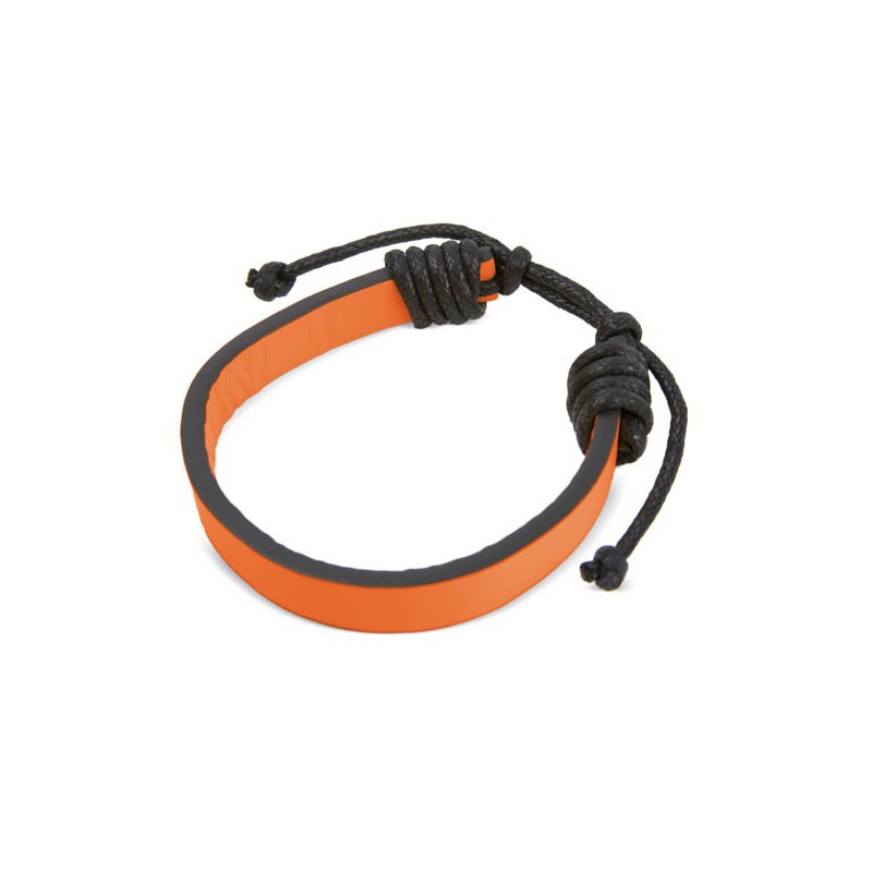 Pulsera Polipiel Ajustable Naranja