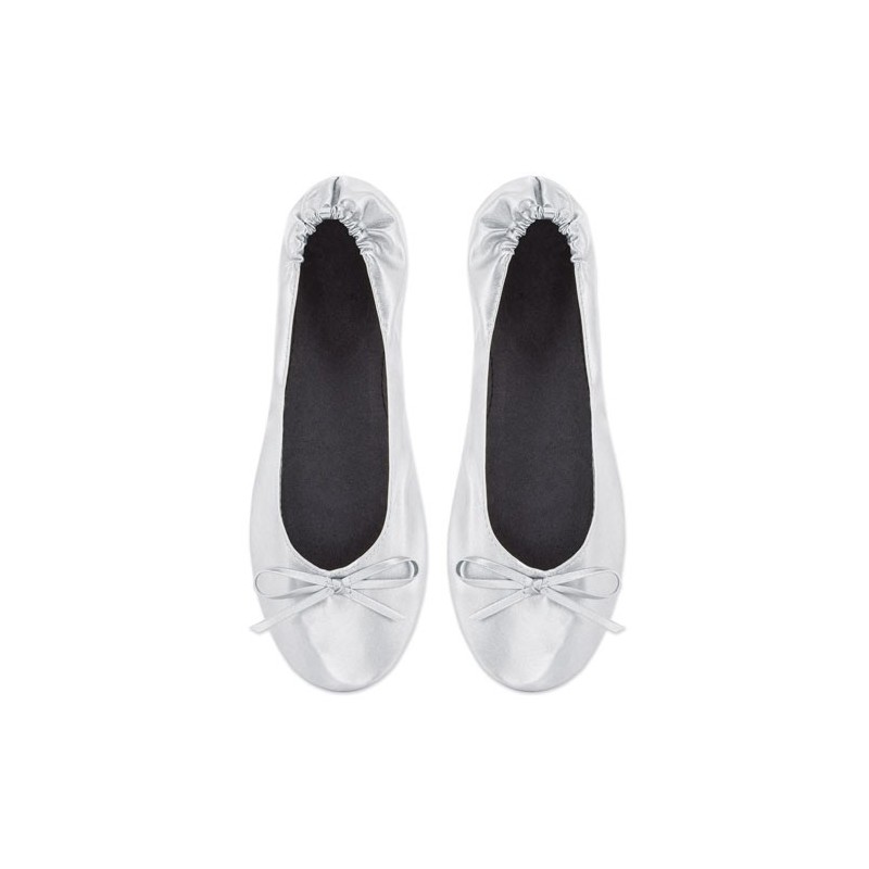 Zapatilla Plegable Plata (12 Pares)