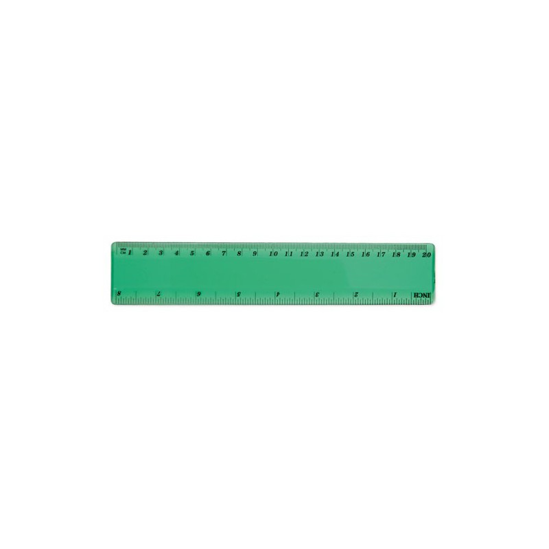 Regla Flexible 20 Cm Verde