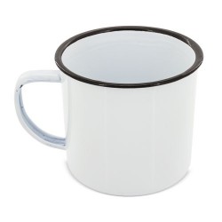 Mug Metálica Esmaltada “Retro” Reborde