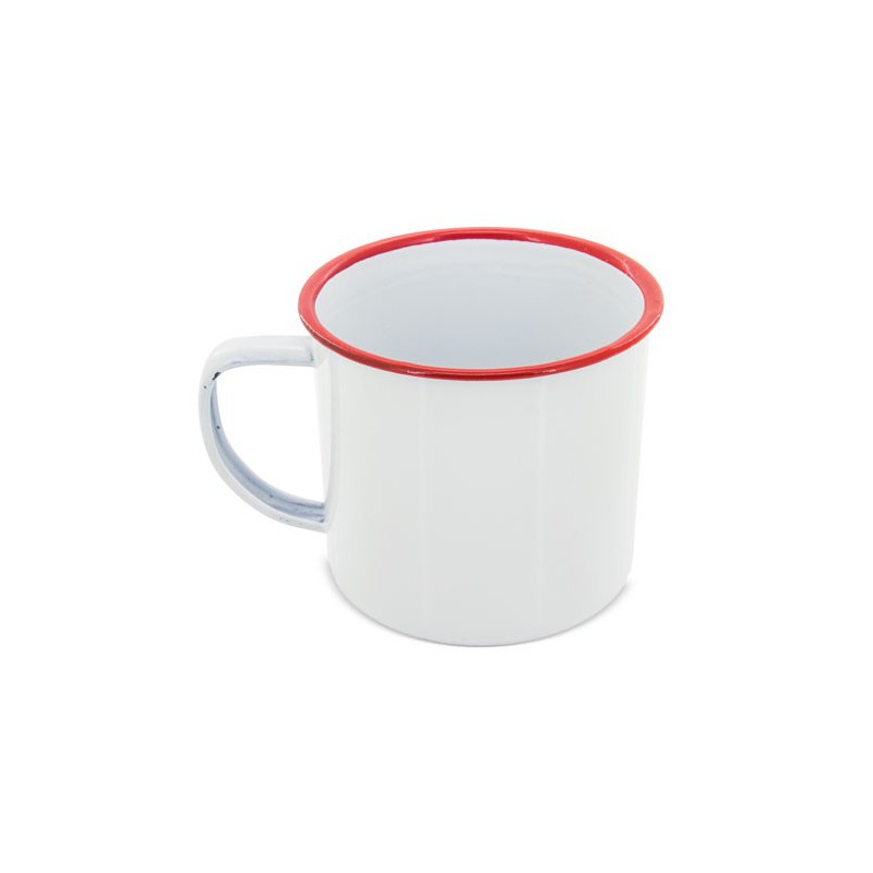 Mug Metálica Esmaltada “Retro” Reborde